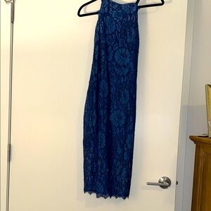 Elegant Blue Lace Dress